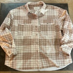 Plaid Button-Up Shirt Jacket